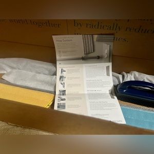 Norwex Large Superior Mop System- Blue and Green with rubber brush- Bran…